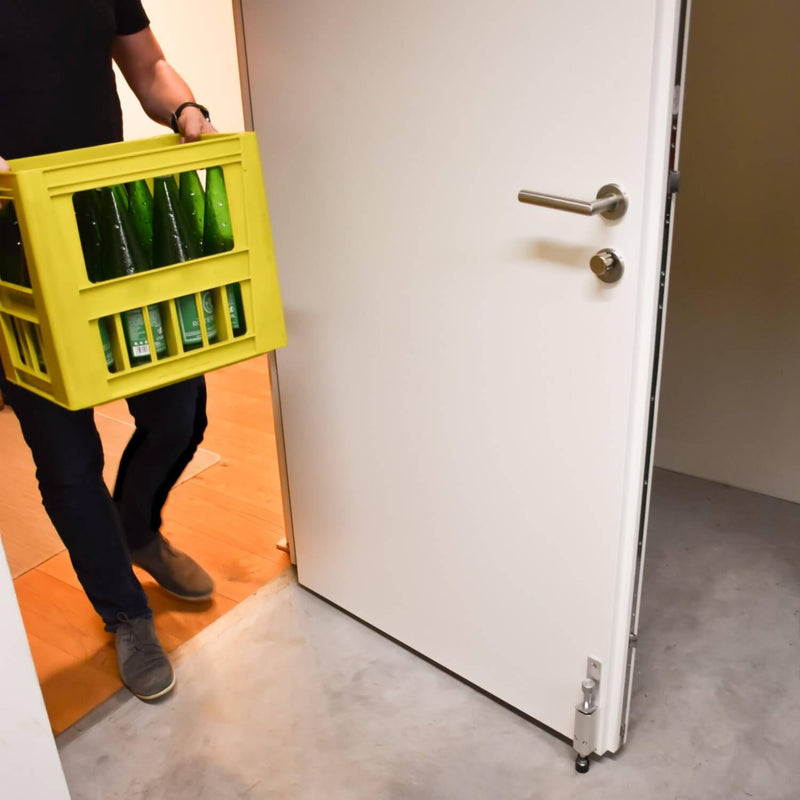 Kickdown Door Stop - Heavy Duty Door Stopper with Kick Down Step - Foot Operated Door Holder for Outdoor and Commercial Use 225 x 35 x 35 mm