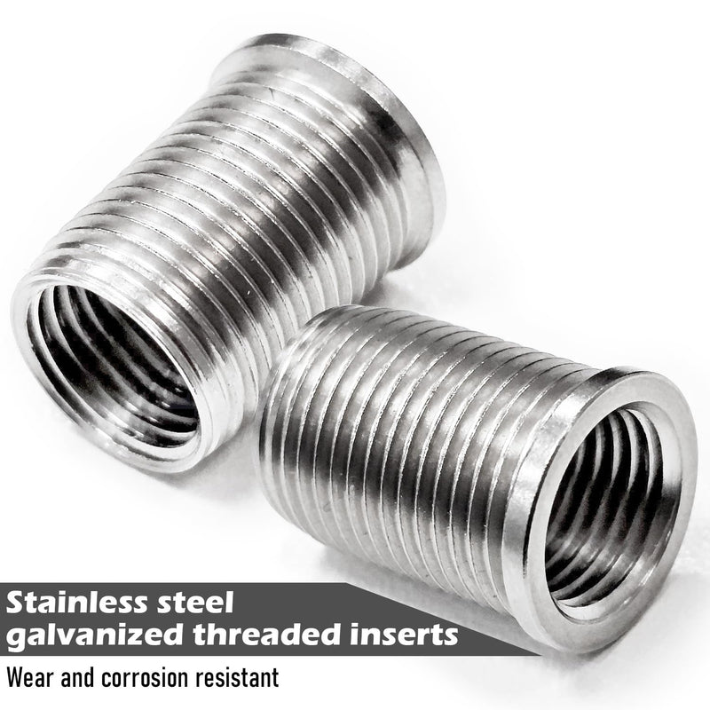 Spark Plug Thread Repair Kit, M10 x 1.0 Bolt, M12 x 1.0 Tap, Stainless Steel Spark Plug Helicoil Kit for Automotive Engine