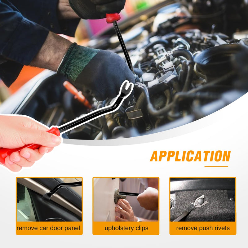 GOOACC 120PCS Car Bumper Push Retainer Clips & Nylon Fasteners Rivet Kit 6mm 7.6mm 8mm 8.8mm 10mm Door Trim Panel Clips, 5PC Fastener Remover 120 Clips + 5 Tools