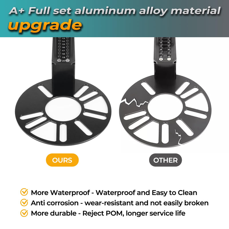 Wheel Fitment Tool,Car Wheel offset measuring tool for 13-20' Wheel, Upgraded Car alignment tool kit with Allen Wrenches Sets, Aluminum Alloy Materialand More Precise ET Values