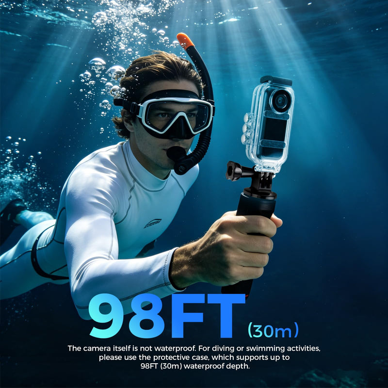 Mini Body Camera - Wearable POV Cam with Back Clip & Magnetic Lanyard 64GB | 6+Hours Recording, 180° Rotating Lens, 1.47" Touch Screen&Charger Base for Vlogging Travel Workers Cycling Motorcycle(Black)