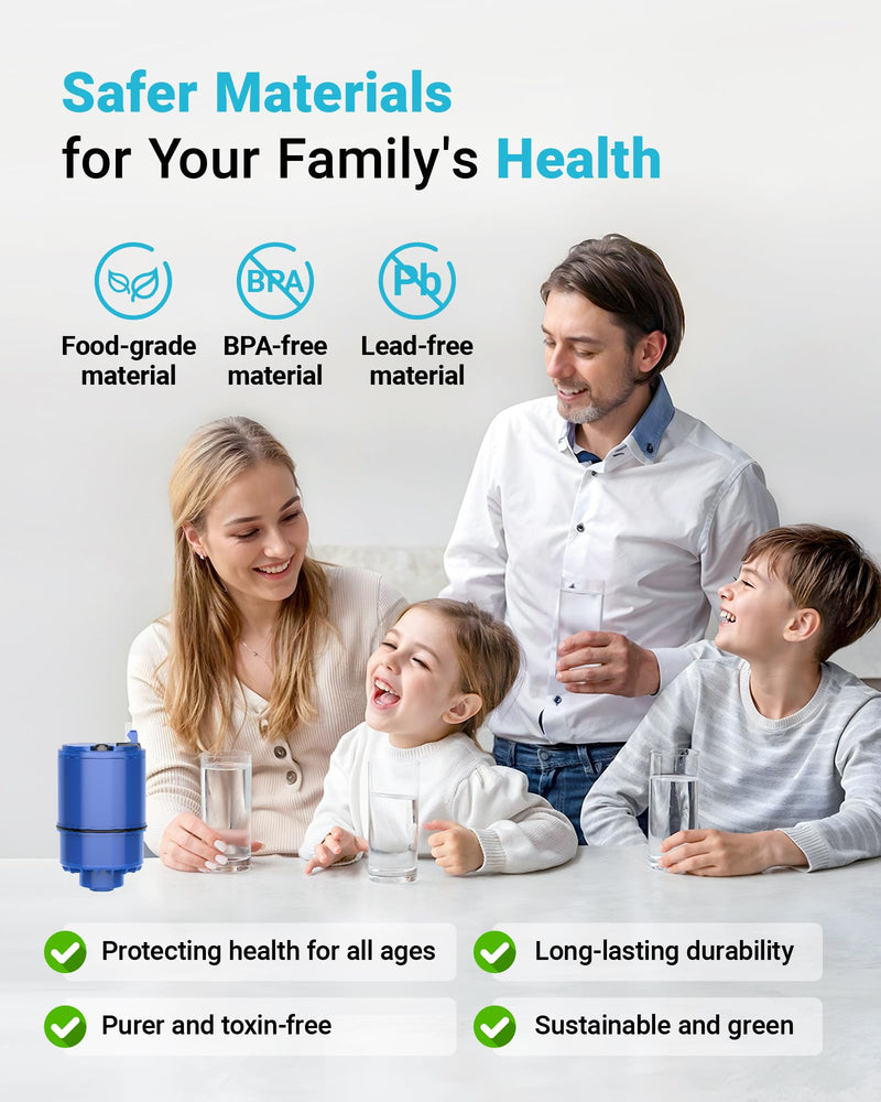 AQUA CREST Faucet Filter Replacement for All PUR®Plus Water Filter Replacement, PUR® Filter Replacement RF-9999®, NSF 42 Certified, 9-Month, 1800-Gallon, 6 Pack Standard-Blue