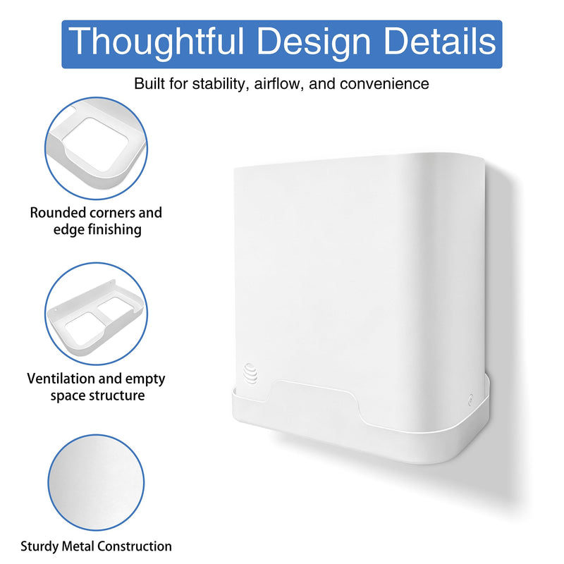 Wall Mount Compatible with AT&T Fiber BGW320, Metal Gateway Bracket | Holds Gateway and Power Adapter Together for a Cleaner Wall-Mounted Setup