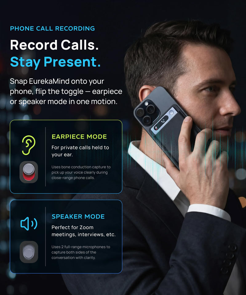 AI Voice Recorder with Transcription, AI Summary, Speaker ID, Noise Reduction, 64GB Memory, 138 Languages, App Control, for Meetings, Calls, Lectures, Interviews, Lite