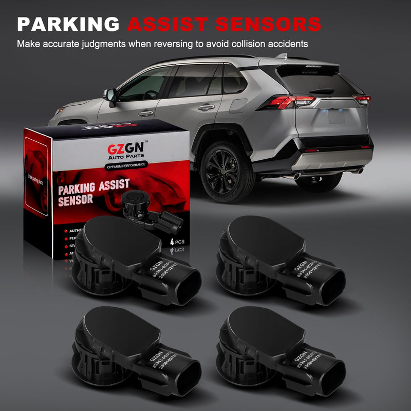 Parking Assist Sensor Compatible with Toyota RAV4 2014-2018,Tacoma 2015-2022,Tunder 2014-2021,Replace#89341-0C010 89341-0C020 PPS65,1PCS Reverse Rear Backup Bumper Parking Sensors 1-PC 89341-0C010
