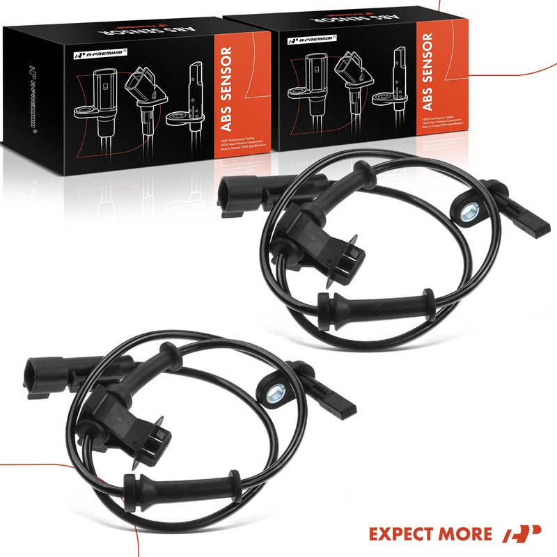 A-Premium ABS Wheel Speed Sensor Compatible with Chevy Models - Camaro 2010 2011 2012 2013 2014 2015 - Front Driver and Passenger Side, (2-PC Set) Pack of 2