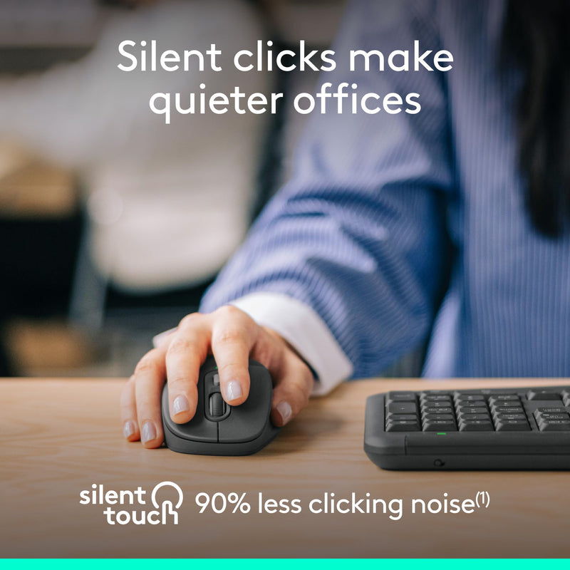 Logitech Signature Comfort Plus M850 L for Business Wireless Mouse | Sculpted design with palm cushion, secure receiver/Bluetooth, for business, Windows/Mac/ChromeOS/Linux/iPadOS