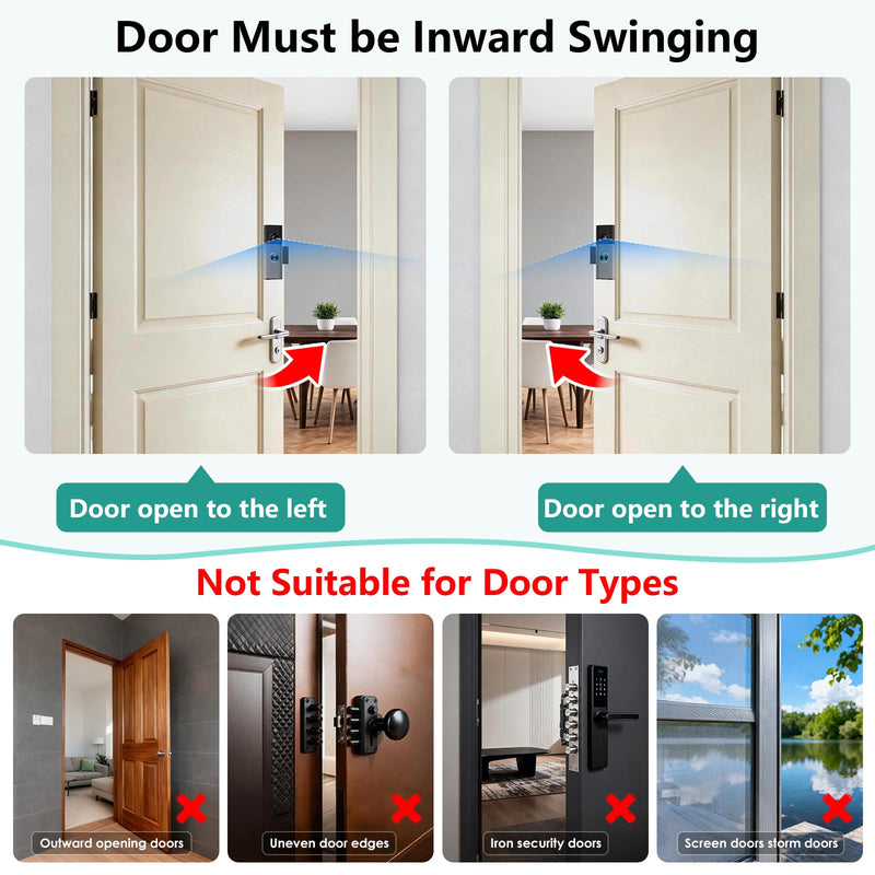 Anti-Theft Door Mount for Ring Battery Doorbell/ Plus/ Pro 2nd(2026 Release), Adjustable Mounting Bracket Camera Holder for Ring Doorbell Pro, No Drill Doorbell Mount for Apartment, Rentals, Home
