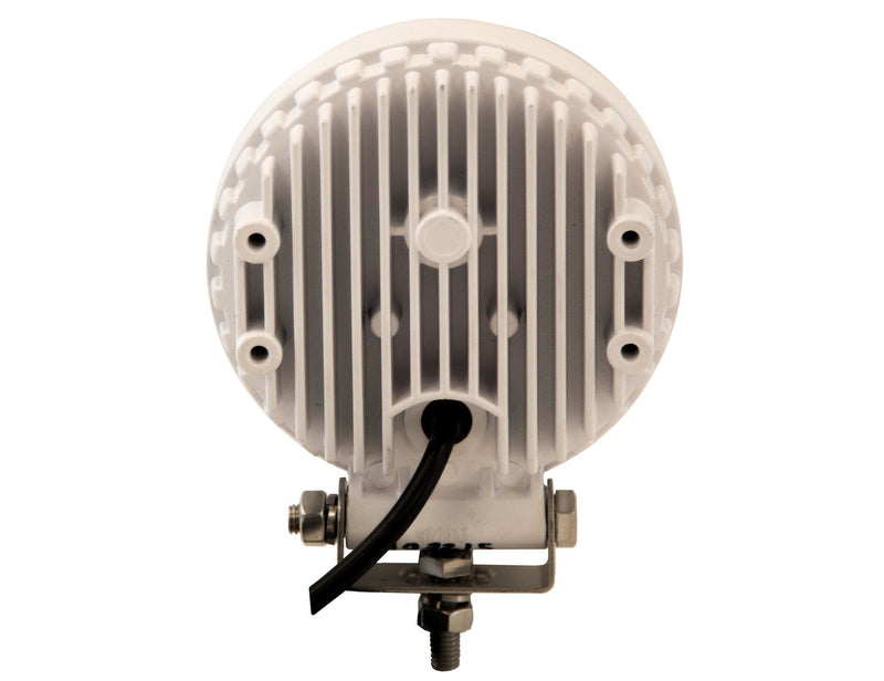 Buyers Products 1493215 LED Flood Work Light w/White Housing, 6 LEDs, 1,350 Lumens, 36" Lead With Blunt Cut Connection, Flood Light For Trucks, Trailers, ATVs, RVs, UTVs & More Clear White Housing