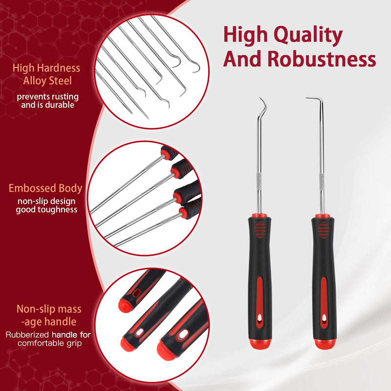 8 Pieces Pick Set, Pick Tool, Precision Automotive Hook Sleeve for Automotive Oil Seals, Automotive Tools, Lock Keys, Oil Seal O-Rings, Locksmith Sets, Pick, Remove Electronic Repair