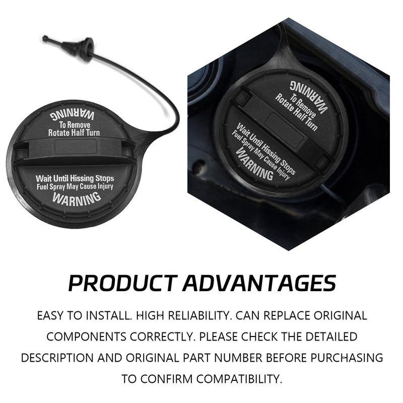Gas Cap for Ford F150 F250 F350 Fuel Tank Cap OEM FC920 F4TZ-9030-C for Ford E150 E250 E350 E450 E550 F450 F550 Aerostar Bronco Excursion Explorer F53 F59 Chassis Ranger Windstar Econoline Black