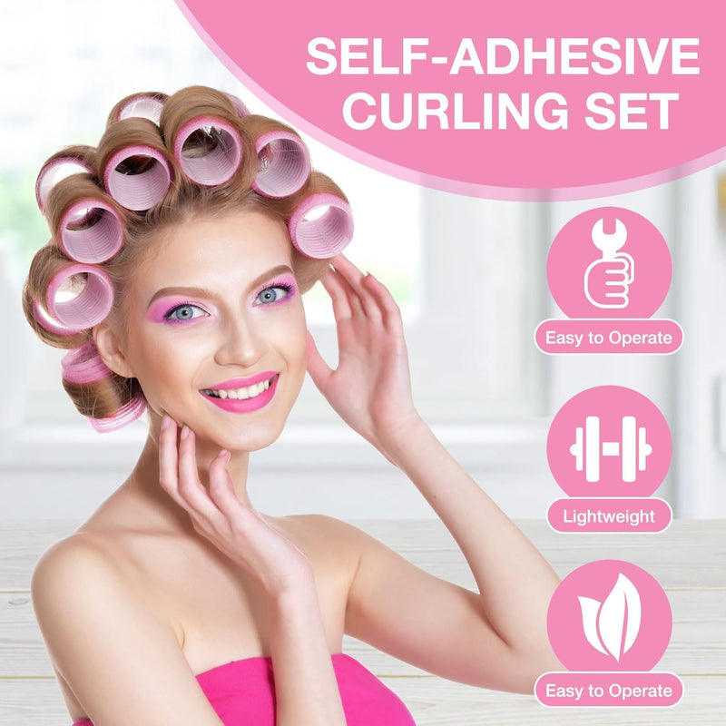  [AUSTRALIA] - Hair Rollers with Clips 50PCS, Rollers for Hair Volume 4 Sizes (60/48/36/25mm) with 24 Clips, Large Hair Curlers Rollers for Long, Medium, Short, Thick & Fine Hair Lift & DIY Styling 1 count (Pack of 50)