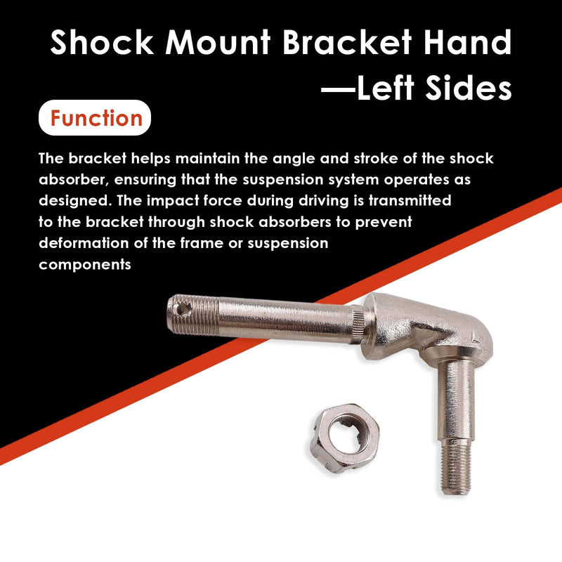 Rear Lower Shock Mount Bracket Hand With Nut Compatible with 1963-1982 Chevy Corvette C2 C3 25429 - Left