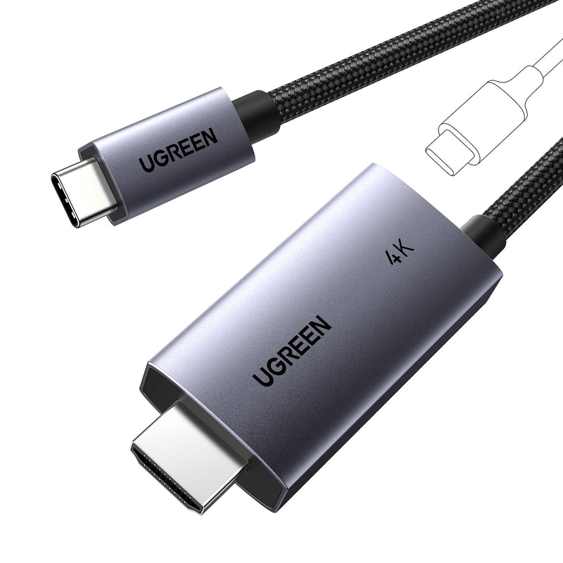 UGREEN USB C to HDMI Cable with 100W PD Fast Charging Adapter 4K@60Hz 2-in-1 Thunderbolt Unidirectional Type C to HDMI Compatible iPhone 17 Pro Max, SteamDeck, MacBook, iPad, Galaxy S26, XPS, 6.6FT