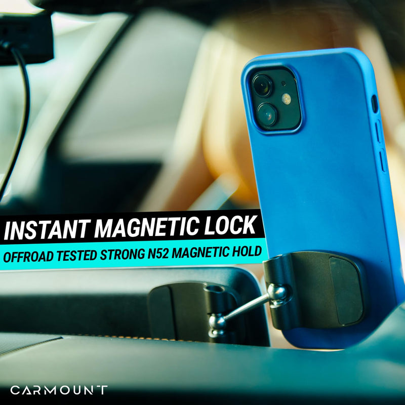 F2 Adjustable Car Mount | 2.0 Magnetic Phone Mount, Dashboard Phone Holder for Car, 6X N52 Magnets, 360° Rotation & Tilt, Universal Dash Mount for All Cell Phones 2.0 Minimal Adjustable Mount F2
