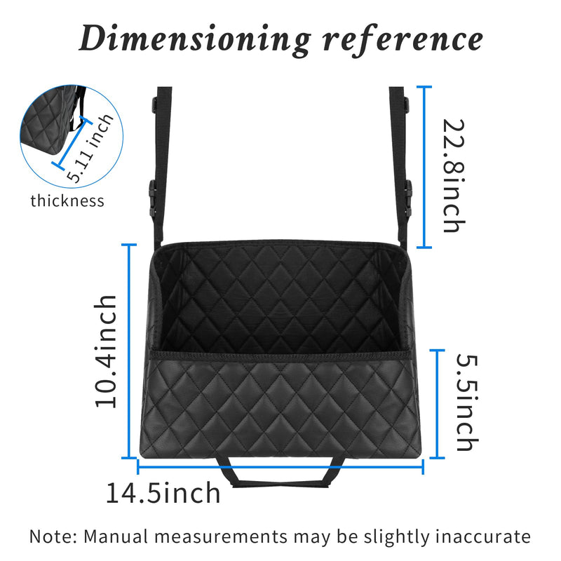 Car Net Pocket Handbag Holder，Purse Holder for Car Between Seats，Leather Seat Back Organizer Mesh Large Capacity Bag，Handbag Between The Two Seats of The Car
