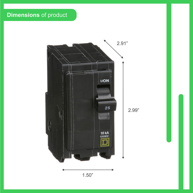 Square D by Schneider Electric Square D - QO225CP Circuit Breaker, Black