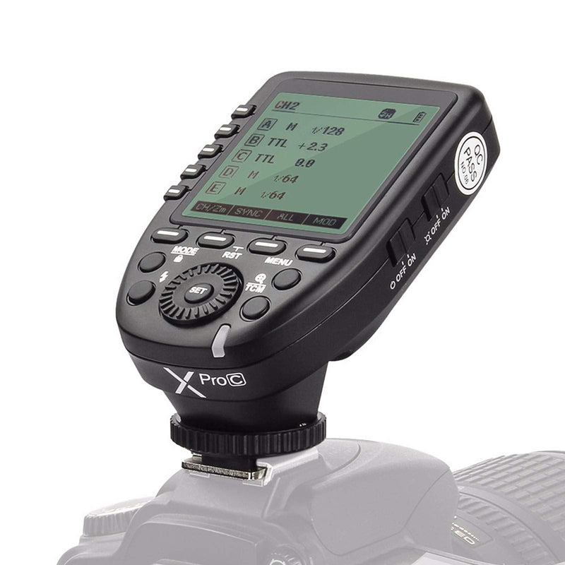 GODOX Xpro-C 1/8000s HSS TTL Wireless Flash Trigger 5 Dedicated Group Buttons 11 Customizable Functions for Canon EOS Hotshoe Camera Flash TT350C V350C TT685C V860 V850 AD200 AD400Pro AD600 Pro AD600