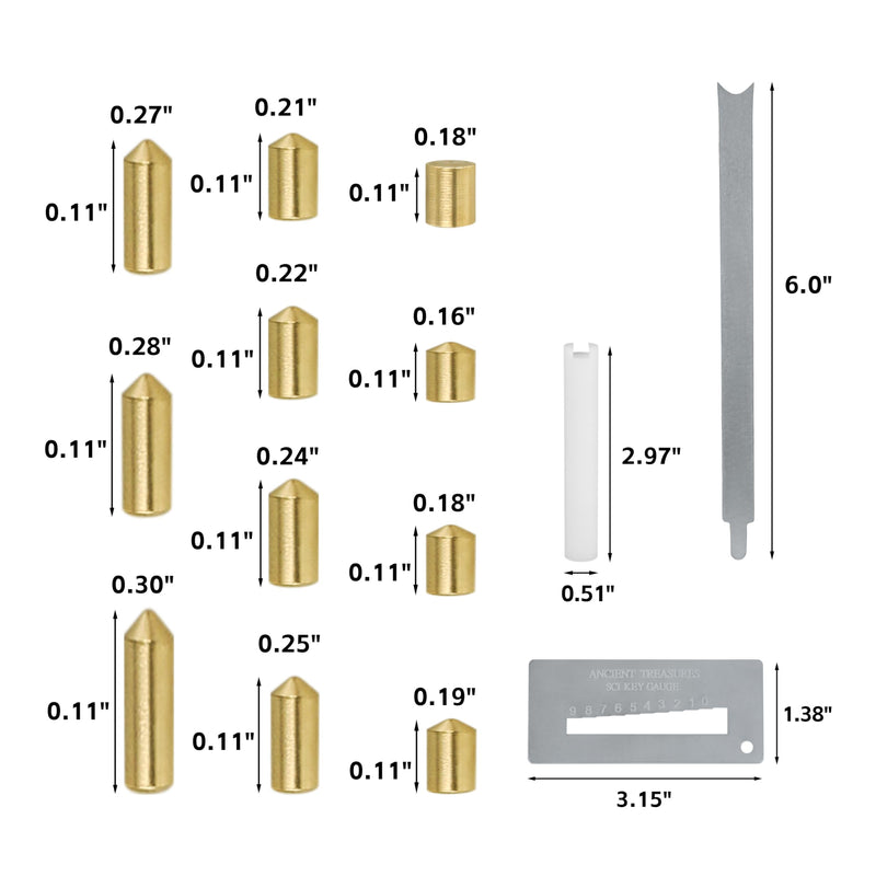 SC1/SC4 Keyway Re-Key Kit for Schlage Rekeying Kit with 50 Bottom Pins #0 to #9, Top Pins, Guage, Follower