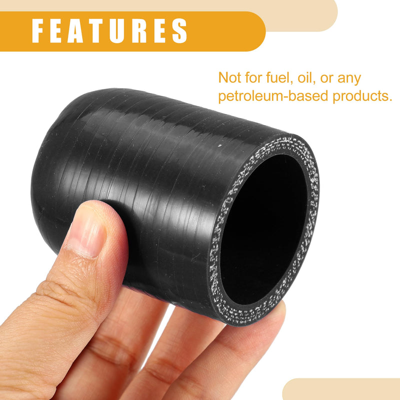 1Pc 38mm 1.50" ID Universal Silicone Coolant Cap Intake Vacuum Hose End Plug - Car for Coolant Heater Bypass Vacuum Water Port - Silicone Black