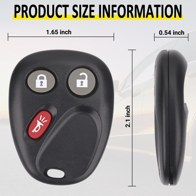 Key Fob Replacement for 2003-2006 Chevy Silverado Suburban Avalanche Tahoe SSR Equinox/ 03-06 Gmc Sierra Yukon XL/ 03-06 Hummer H2/ 04-07 Saturn Vue/ 03-06 Escalade Car Keyless, LHJ011, 3 Btn