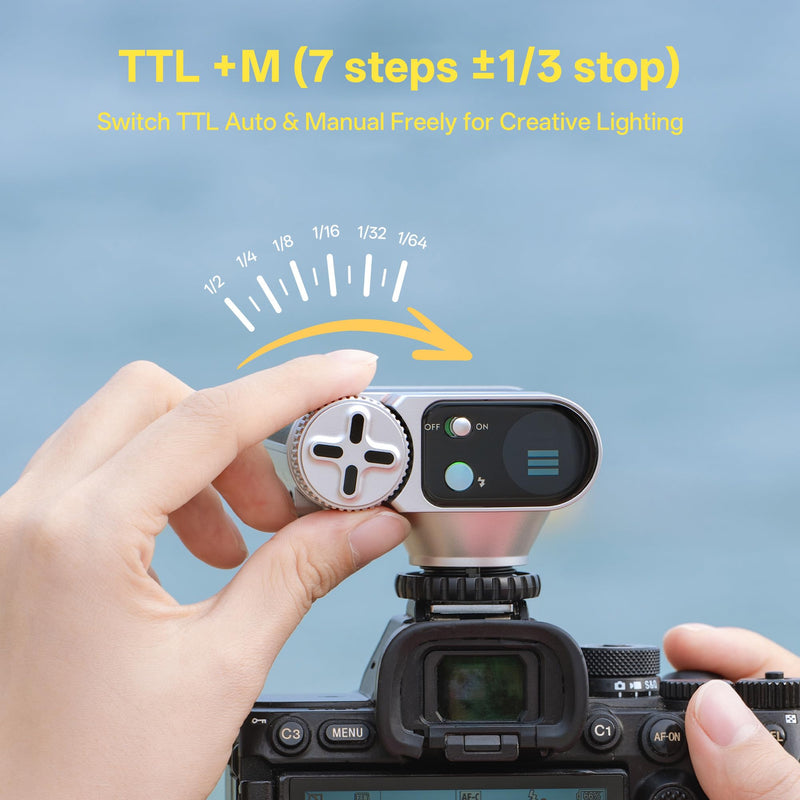 VILTROX TTL Flash for Sony, GN12, 24Ws Camera Mini Flash with 1/8000s HSS | Touchscreen Camera Flash 1s Recycle Time, 800mAh S1/S2 Optical Mini Flash for Portrait (Z1 Pro-S)