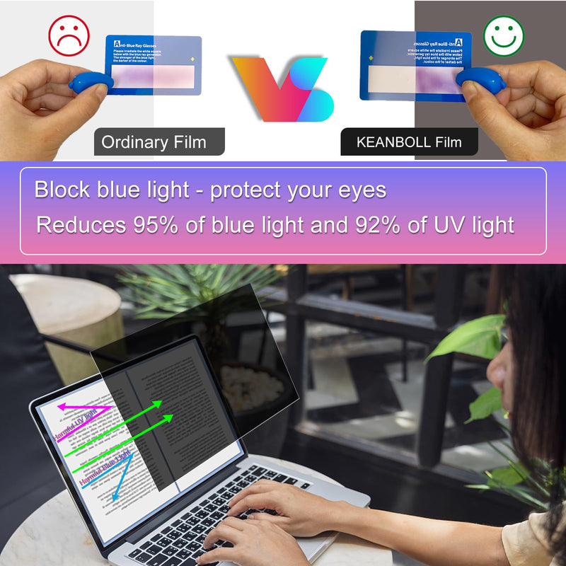 KEANBOLL 16 Inch Magnetic Privacy Screen for Laptops (16:10) - Removable Anti-Glare Filter with Blue Light Reduction | Compatible with HP, Dell, Acer, Asus, Samsung, Lenovo Laptops etc 16-Inch 16:10 Aspect Ratio