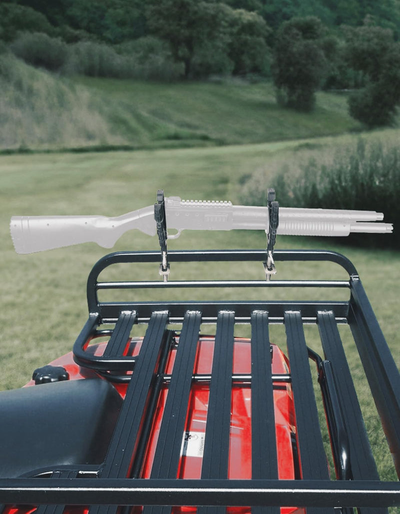 KEMIMOTO ATV Tool Mount, Tools Holder for 0.79 in - 1.97 in Square Tube, Tool Holder Rack with Rubber Straps Compatible with ATV UTV Flat Cargo Rack
