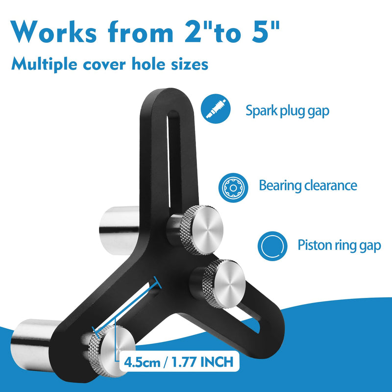 Universal Piston Ring Squaring Tool for End Gap 2-5inch Bores with 32 Blades Feeler Gauge Gap Measuring Tool ﻿ Squaring tool+Feeler