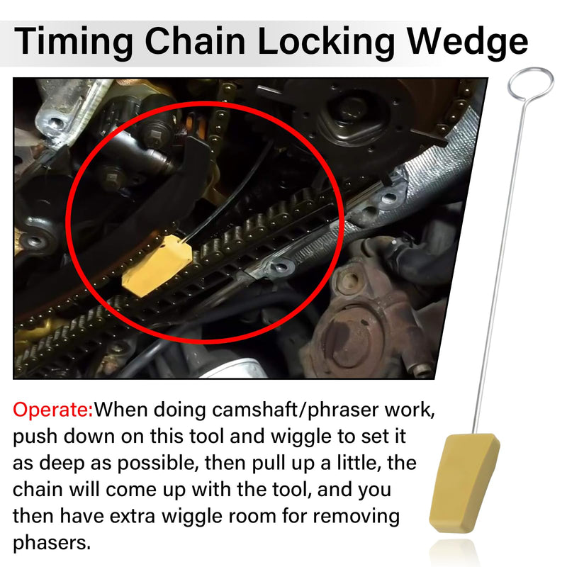 Timing Chain Locking Wedge Tool, Compatible with Ford Lincoln Mercury 2005-2014 4.6L and 5.4L 3V Engines Ford Mustang F-150 Explorer Lincoln Navigator Set 1