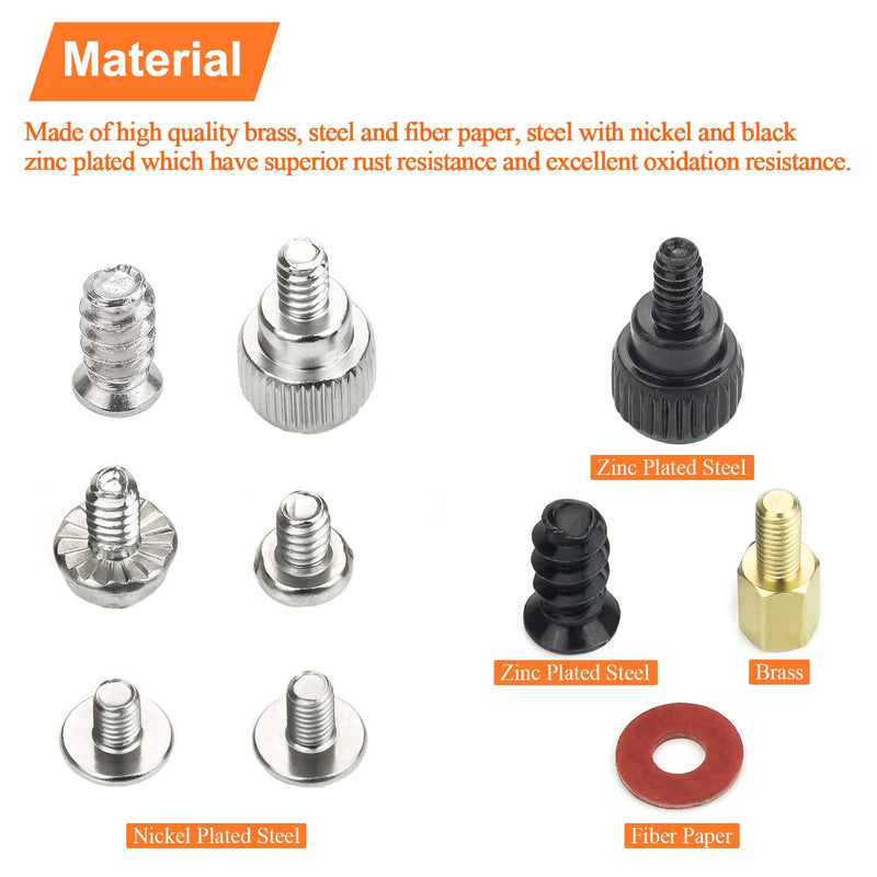 50 Pieces 6-32 Thread, Silver Color 6#-32x6 Computer Case Thumbscrews, Thumb Screws for Computer Case/Cover/Power Supply/Hard Drives Silver, thumb screws, 6#-32x6