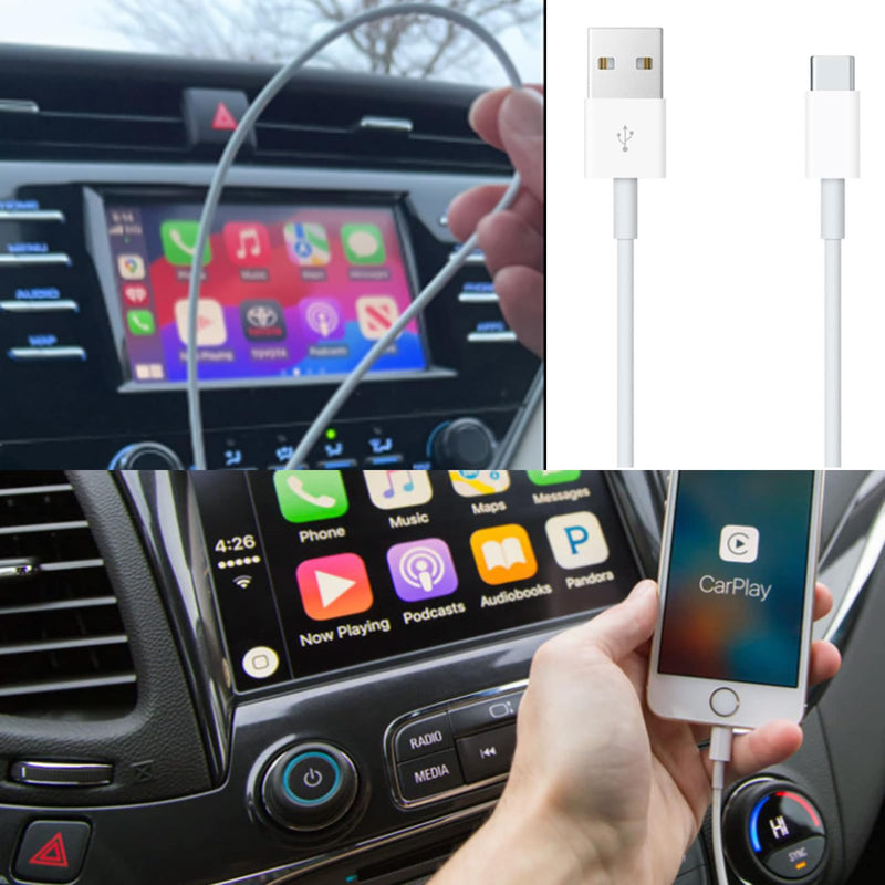 2 Pack Car Carplay Cable for iPhone 15 15 Pro Max 15 Plus Carplay USB C Cord USB A to USB C,MacBook Air/Pro,iPad usb C Cable 10th Gen iPad Pro iPad Air 5/4 Mini 6th iPhone 15 Car Charger Charging Cord 3 Feet 2 Pack White