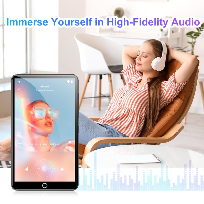 MP3 Player with Bluetooth and WiFi, Android Music Player with Camera, 4.0" Touch Screen MP4 Player with Spotify, Audible, Amazon Music, Play Store, 16GB Storage (Black) Black