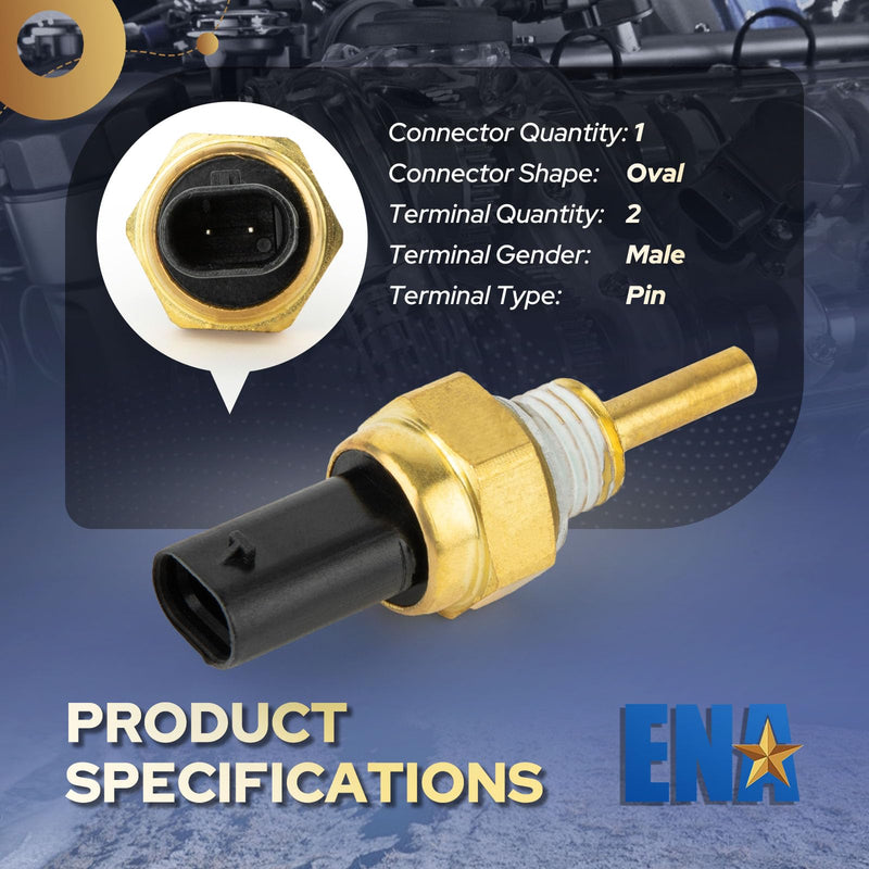 ENA Engine Coolant Temperature Sensor Compatible with Chevy Chevrolet GMC Cadillac Silverado 1500 2500 HD Sierra 1500 Camaro CT5 2.8L 3.0L 6.2L l4 V6 V8 2016 2017 2018 2019 2020 Replaces TX247