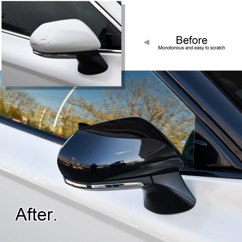 CKE Compatible with Toyota Camry 2026 2025 2024 2023 2022 2021 2020 2019 2018 Accessories Car Exterior Door Side Rearview Mirror Guard Cover Trim Caps -Glossy Black Glossy Black-A