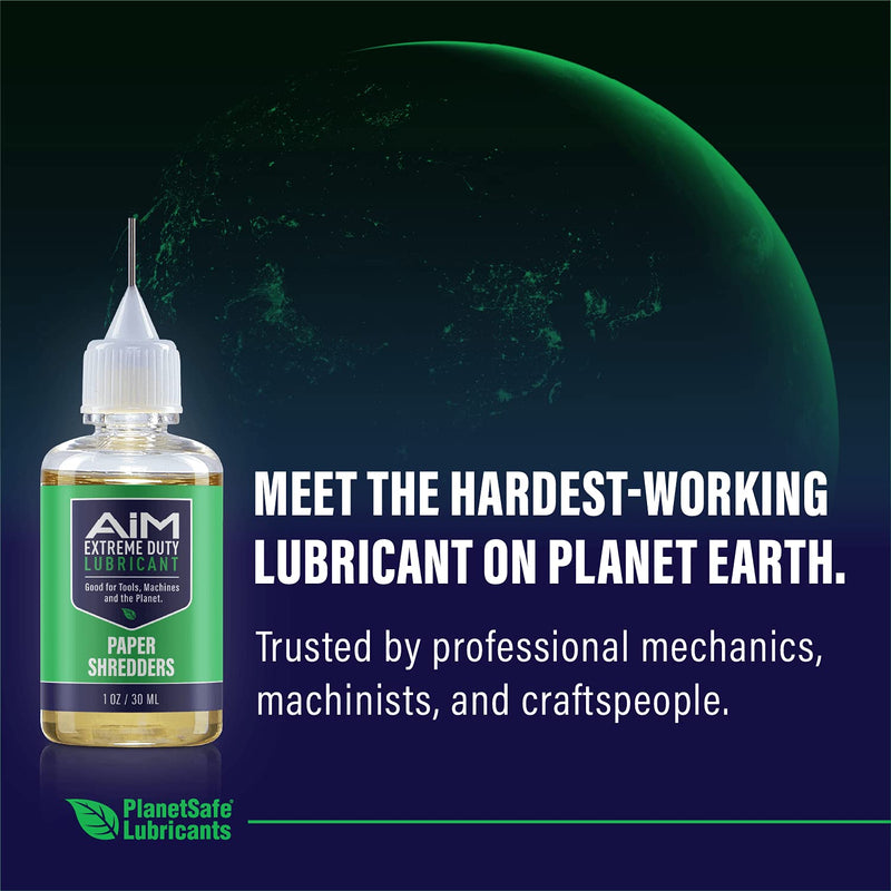 PlanetSafe AIM Paper Shredder Oil - Extreme Duty Lubricant - Home and Office - Safe, Non-Toxic, and Odorless Shredder Lubricant - Best Blade Performance - Cleans, Lubricates, Protects