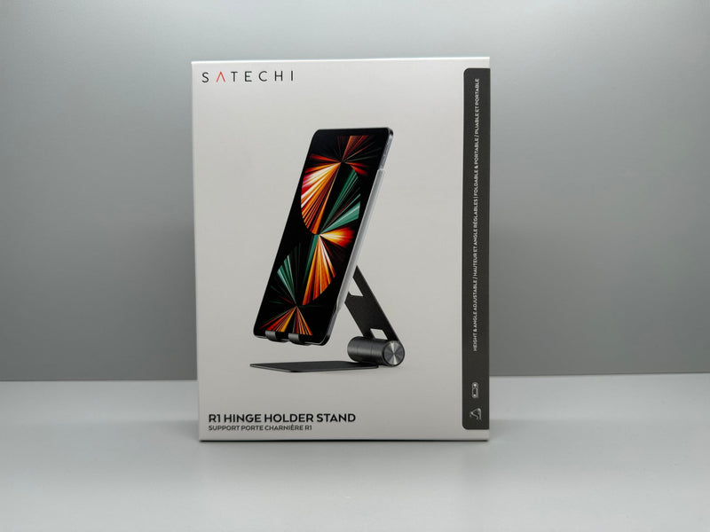 Satechi R1 Multi-Angle Foldable Tablet Stand, Compatible with iPad Air/Pro M4/M3, iPad mini, iPhone 17 and More - Space Gray