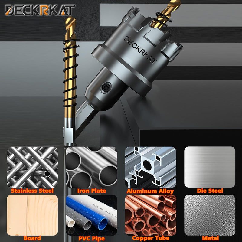 4" TCT Hole Saw for Hard Metal, Heavy Duty 100mm Tungsten Carbide Tipped Hole Cutter with Spring-Loaded Pilot Drill Bit for Stainless Steel, Metal, Iron, and Plastic 4" (100mm)