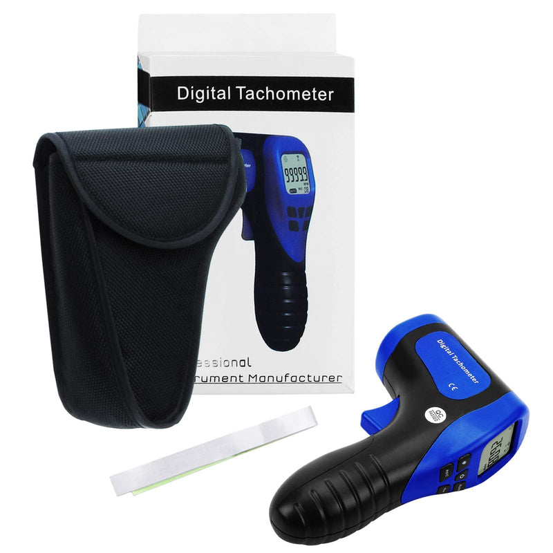 2.5-99999RPM Digital Laser Tachometer MAX/MIN Data Hold Function