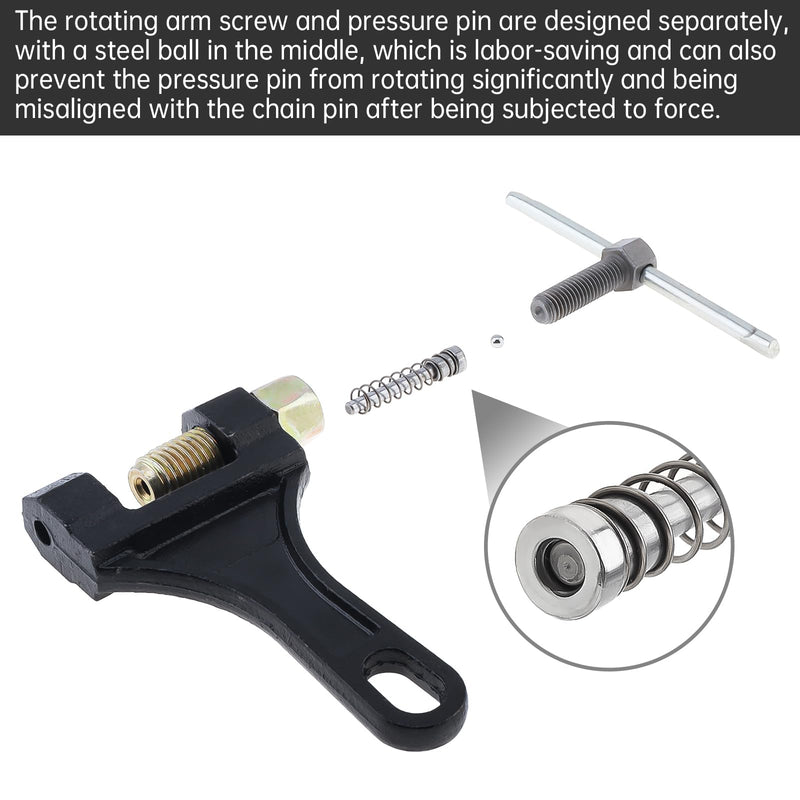 Windance Universal Roller Chain Breaker with 5Pcs #50 Master Link High Carbon Steel 420 428 520 525 528 530 Chain Pin Removal Repair Tool Motorcycle ATV Dirt Bike Scooter Bicycle Tractor