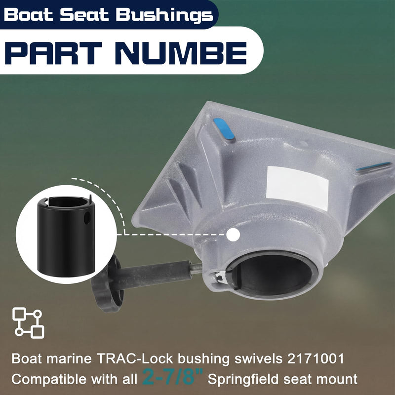 Novabright 4 Pack Boat Seat Swivel Bushings 2-7/8 Inch Boat Seat Pedestal Bushing Plastic Marine Pedestal Post Sleeve