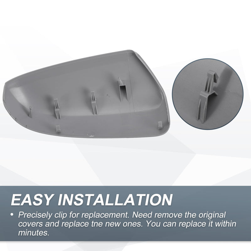 X AUTOHAUX 1 Set Car Rear View Driver Passenger Side Mirror Cover Cap Replacement Gray for NISSAN SENTRA 2007 2008 2009 2010 2011 2012 Mirror Guard Covers