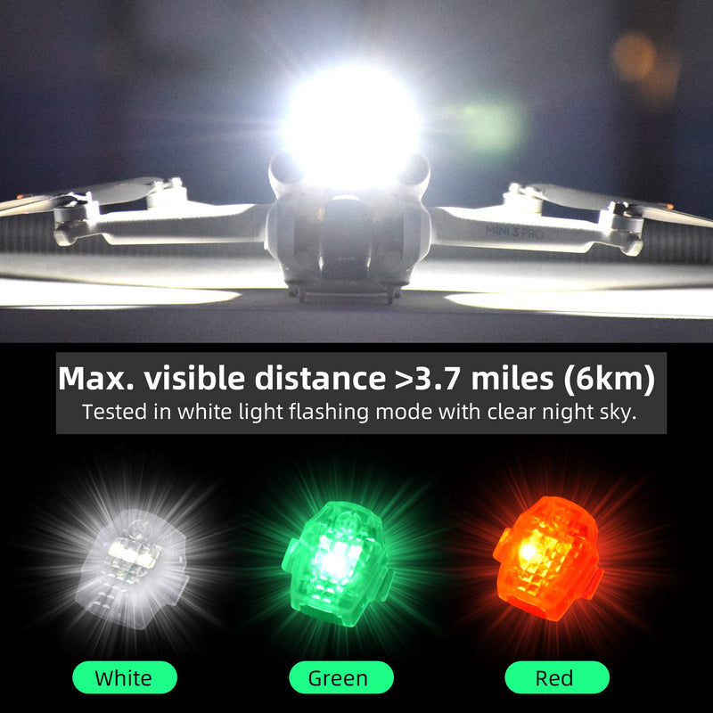 HeiyRC Mini 3 Pro Drone Strobe Light for DJI Mini 4K Avata 2 Mini 4 Pro Air 3 2S Mavic Mini 2 SE Mavic 3 Classic Accessory,Night Flight FAA Anti Collision Rechargable Led Lamp 1pcs