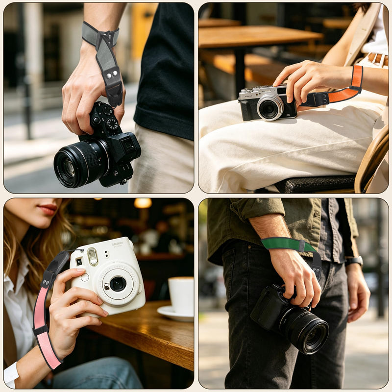 FIEIL Quick Release Camera Strap, Adjustable Universal Camera Wrist Strap for DSLR Mirrorless Compact Point-and-Shoot Cameras, Comfortable Secure Fit for Photographers (Charcoal Gray) Charcoal Gray