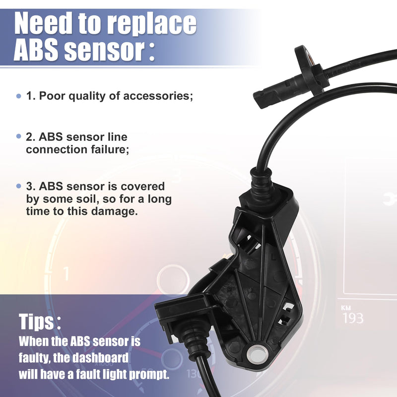 uxcell 2 Pcs Front Left Right ABS Sensor Wheel Speed Sensor No.57455-SFJ-W01 for Honda Odyssey 3.5L 2005-2008