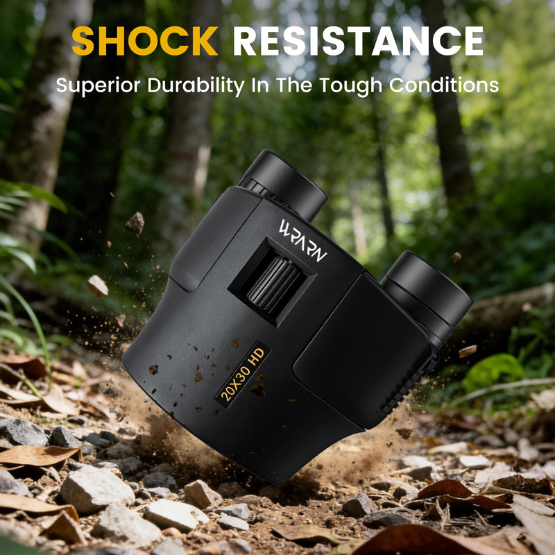 20X30 Compact Binoculars for Adults Bird Watching Travel, Black | High Power, Low Light Vision, Large Eyepiece Easy Focus for Sightseeing Hiking Camping Cruise Concert 20x30