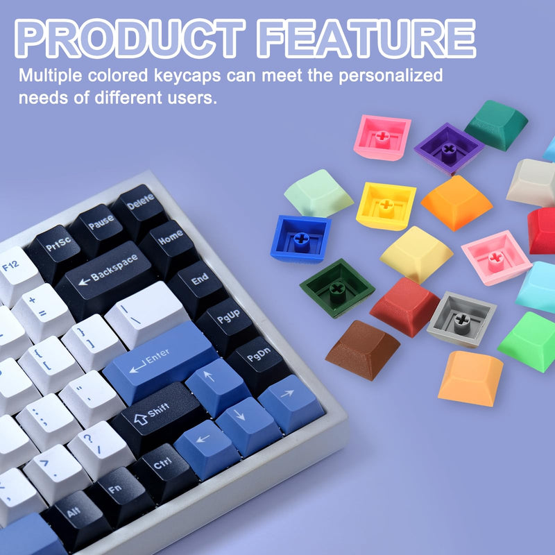 20Pcs PBT Keycap Set - Colorful DSA Mechanical Numeric Keypads Portable Blank Keycaps for Daily Office Work/Gaming Entertainment/Creative Design, Dark Green 20