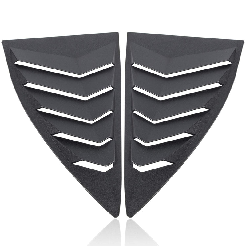 Side Window Louvers Matte Black Compatible with Chevrolet Chevy Camaro 2010 2011 2012 2013 2014 2015 Left Right 2PCS Windshield Sun Shade Cover Lambo Style Side