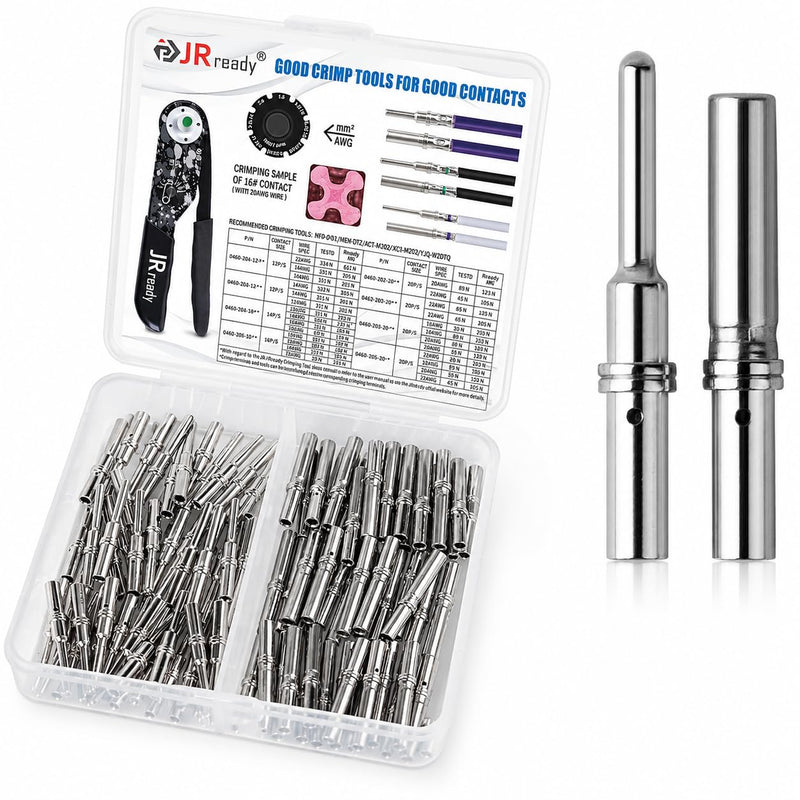 Deutsch Connector Pins and Sockets,Barrel Style Contact Pin Kit16-20AWG,13A | ST6364-050 Male and Female Solid Terminals Connectors, 50 Pairs Sizes 16 Deutsch Contact Kit 0460-202-16141P/0462-201-16141S Solid Contact Size 16:13A (Max),16-20 AWG