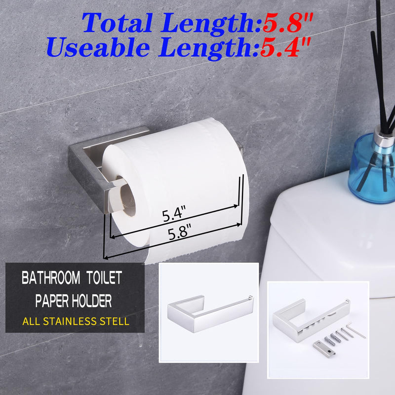 GERZWY Polished Stainless Steel Toilet Paper Holder Paper Towel Dispenser Tissue Roll Hanger Wall Mounted HG1718-JG